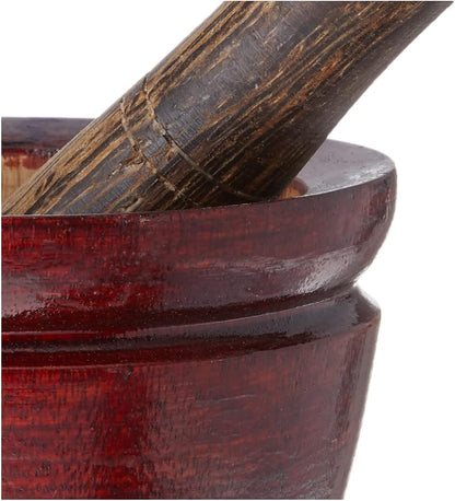 Thai Mortar Pestle Grinding Cookware, 5 inch, Thai Food Menu Recipe Kitchen Tool
