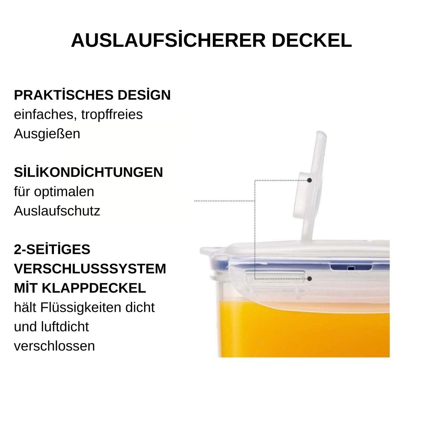 LocknLock Aqua Fridge Door Water Jug | Clear Pitcher | BPA Free Plastic Pitcher with Lid | 2 Quart Pitcher with Lid for Water, Juice, Tea & More Beverages, Clear