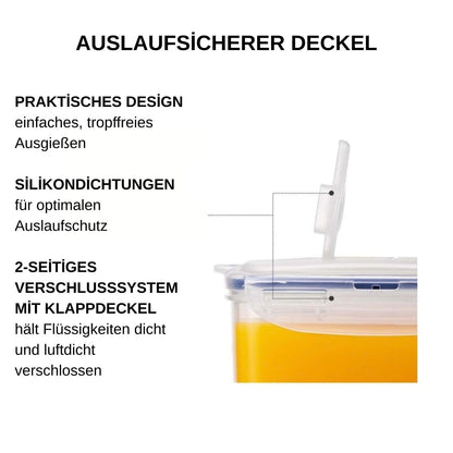 LocknLock Aqua Fridge Door Water Jug | Clear Pitcher | BPA Free Plastic Pitcher with Lid | 2 Quart Pitcher with Lid for Water, Juice, Tea & More Beverages, Clear