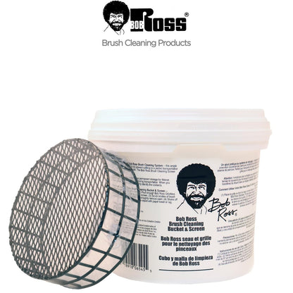 Jerry's Artarama Exclusive Set of 6 Bob Ross Oil Painting Set with Easel, 32oz Lavender Brush Cleaner, Acrylic Palette, Brushes, Canvases, and Cleaning Bucket and Screen