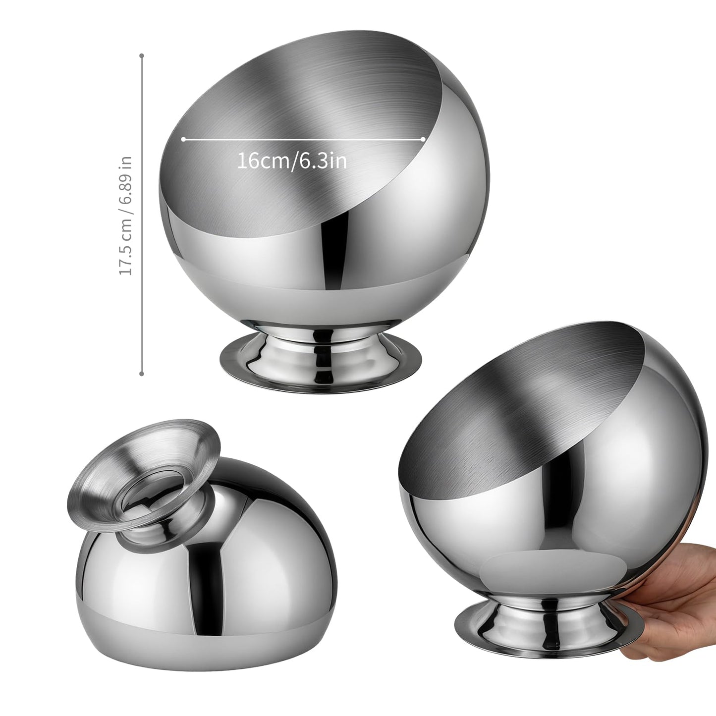 shoxil Coffee Pod Holder - Large Capacity Metal K Cup serve for Nespresso Pod Storage Container with Silver Finish, Multi-Use Creamer & Candy Bowl for Countertop, Coffee Bar Accessories(Silver)