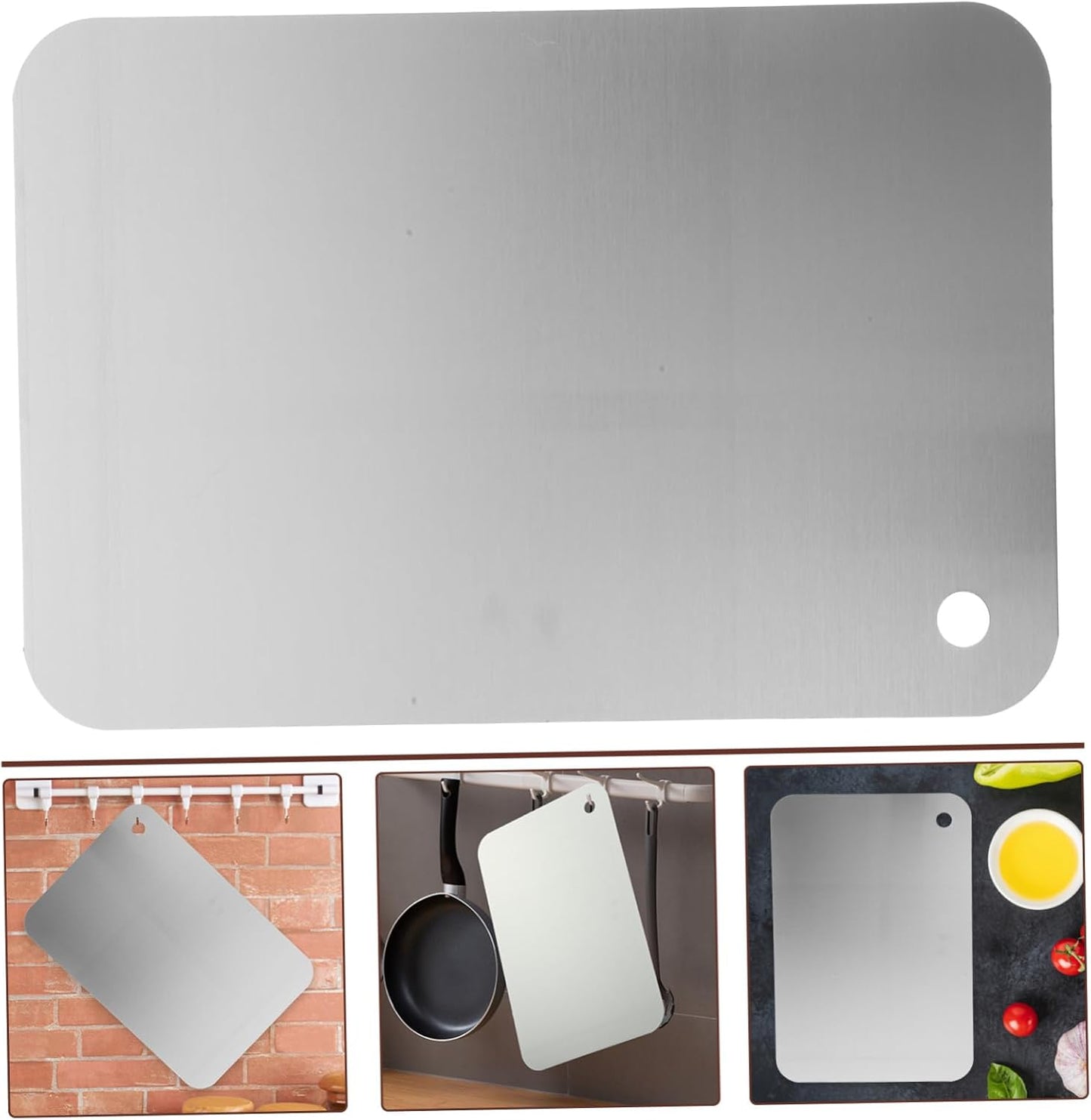 Stainless Steel Cutting Board, Oversized Dough Board, Metal Maple Chopping Board for Kids Makeup