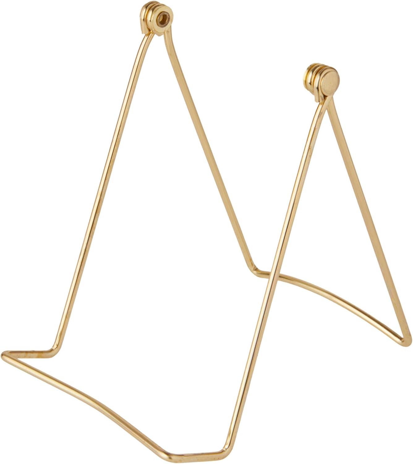 Bard's Folding Gold Wire Easel Stand, Pack of 3, 6" H x 4.25" W x 6.25" D