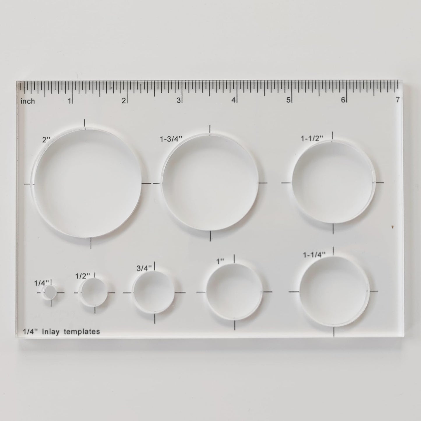 Kingria 8 in1 Bowtie Jia Router Template for Woodworking 1/4'' Thick DIY Router Template Jig Kit Acrylic Circle Inlay Template Decorative Guide (Circle)