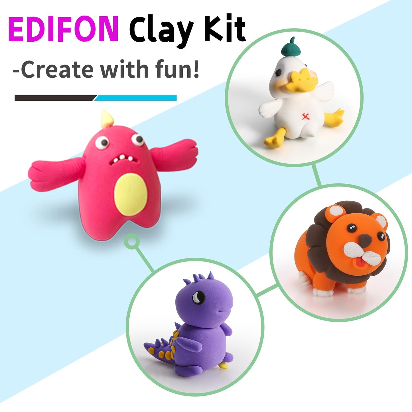Air Dry Clay 96 Colors, Modeling Clay Kit, Model Magic Sculpting Set, Ultra Light & Soft, Safe Non-Toxic DIY Art and Crafts School Projects, Home Party Favors Toy for Boys & Girls Kids