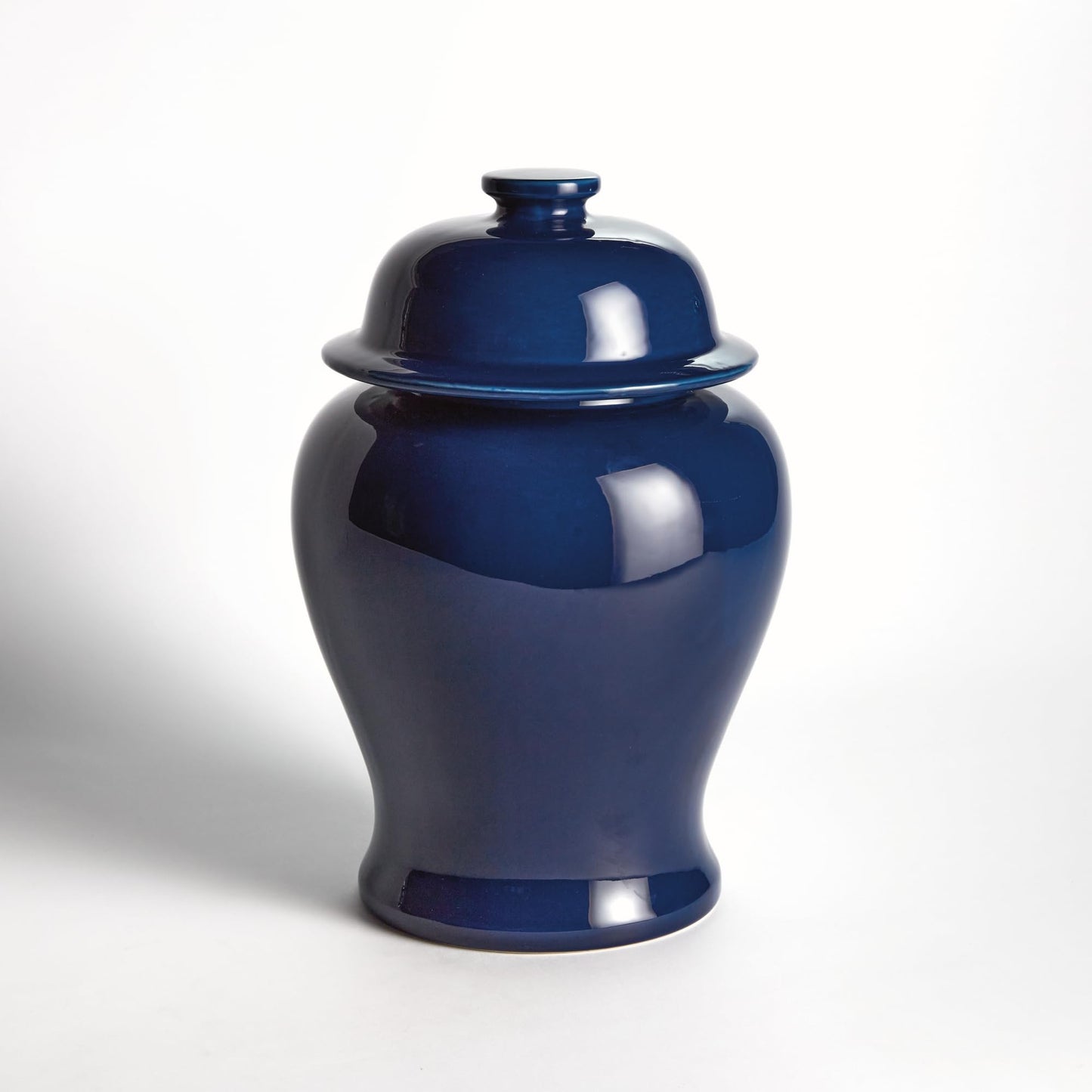 Napa Home & Garden Koa Wide Lidded Ginger Jar Small - Navy Ceramic Handcrafted Small Blue
