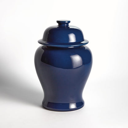 Napa Home & Garden Koa Wide Lidded Ginger Jar Small - Navy Ceramic Handcrafted Small Blue