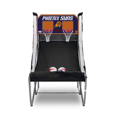 Pop-A-Shot - Home Dual Shot with Phoenix Suns NBA Graphics l Sensor Scoring l 16 Game Modes l 7 Balls l Foldable Storage l for All NBA Fans
