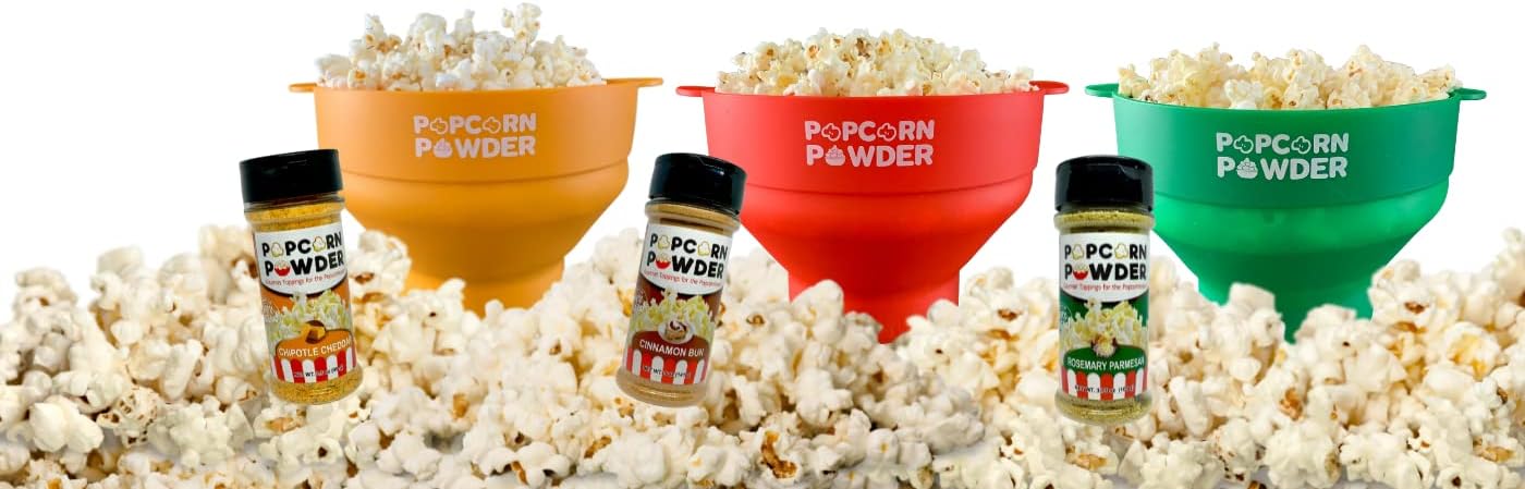 Popcorn Powder's Collapsible Microwave Popcorn Popper (Yellow)