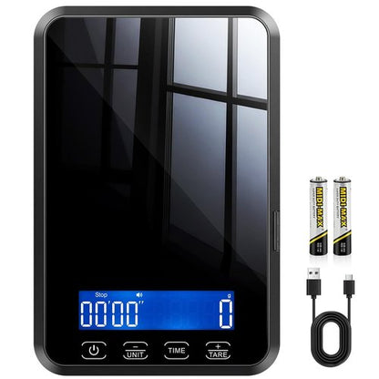 Letron Food Scale - High Precision 33 lb Kitchen Scale for Sourdough Baking | Rechargeable, 7 Units, Tare Function
