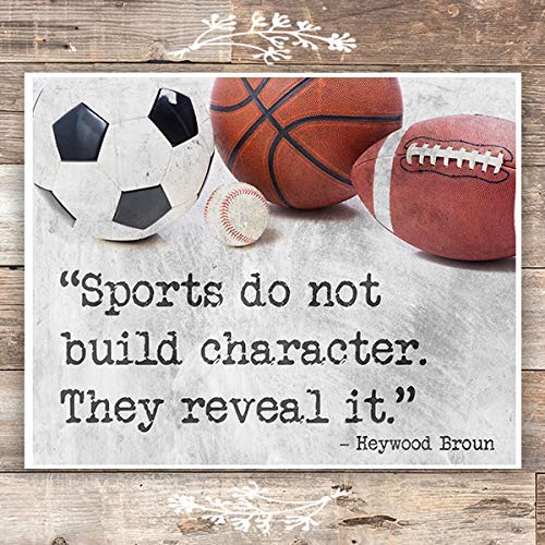 Sports Quotes Wall Art Print - Unframed 8x10 | Motivational Quotes for Baseball, Basketball, Football, Soccer