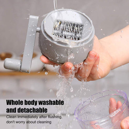 Nut Chopper, Portable Manual Hand Nut Chopper for All Nuts Walnut Pecans, Hand Crank Nuts Grinder Kitchen Tool(COLOR:Grey)