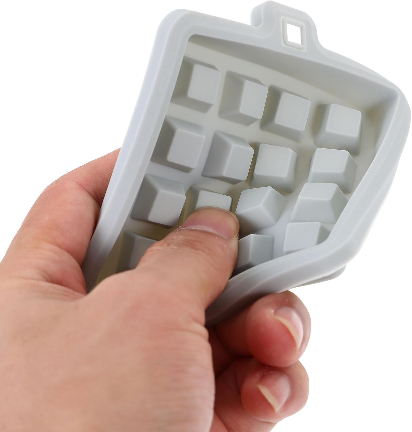 Hemobllo 2 Pcs Mini Silicone Waffle Mold Set for Baking, Rectangle Square Waffle Molds, Blue