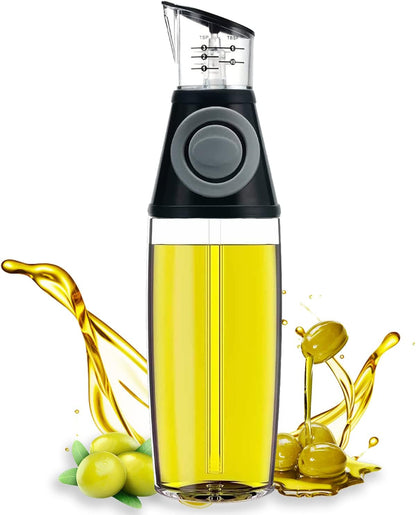 17oz Oil Dispenser Bottle, Olive Oil Dispenser Oil Sprayer, Clear Glass Refillable Oil and Vinegar Dispenser Bottle
