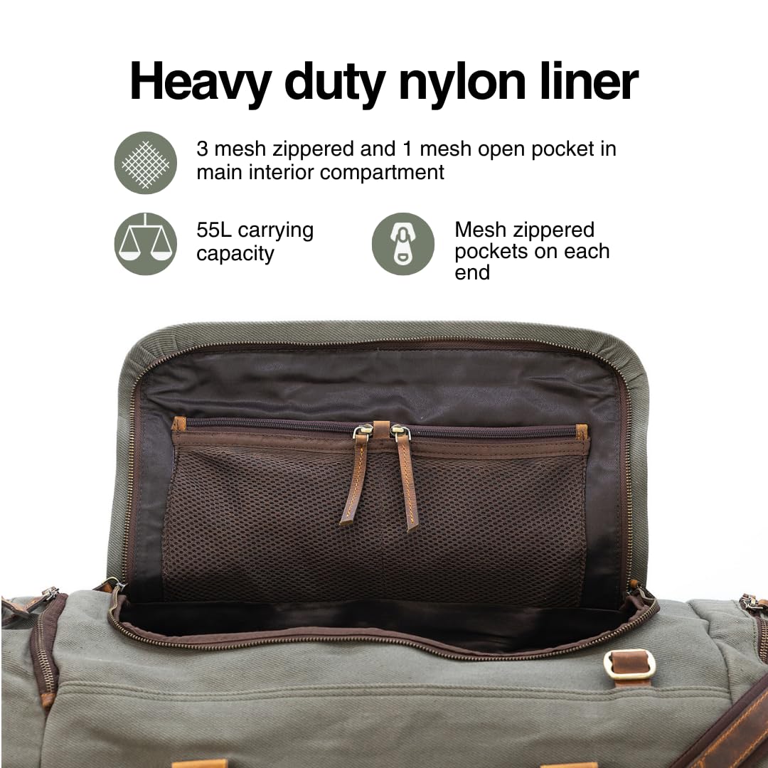 55L Nomad Canvas Duffel (Green)