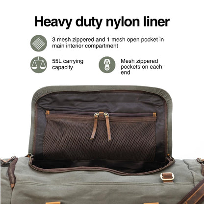 55L Nomad Canvas Duffel (Green)