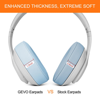 Ear Pads Replacement for Beats Studio 3 - GEVO Earpad Cushions for Beats Studio 2 3 Wired Wireless - Headphone Cover Parts with Strong Adhesive (Crystal Blue)