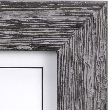 Malden International Designs Rustic Wood Picture Frame, 5x7, Linear, Rough Gray