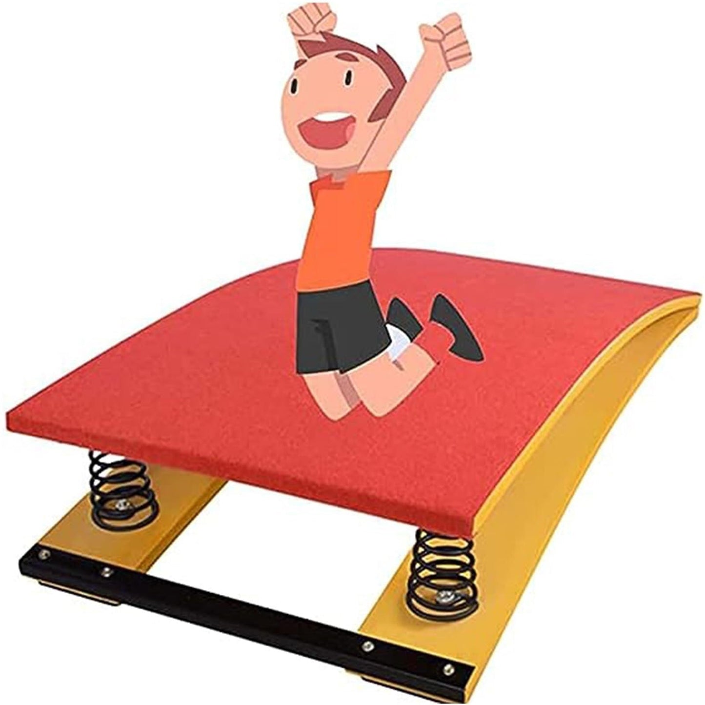 Gymnastics Springboard, Hardwood with Crash Protection Mats, Heavy Duty Vaulting Springboard for Kids, Teens, and Adults