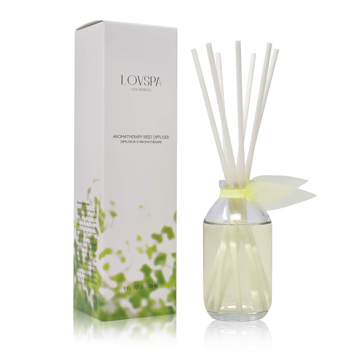 LOVSPA Reed Diffuser Set, Smoked Vanilla Scented Oil Diffuser with Sticks, Home Fragrance Accessories for Bathroom Shelf Decor, Aroma Diffusers for Home or Office Fall Decor, USA Made