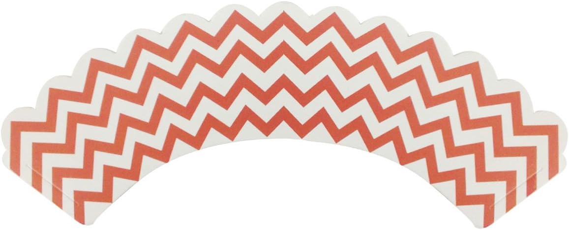 Wrapables Chevron Cupcake Wrappers, Standard Size, Set of 20, Orange