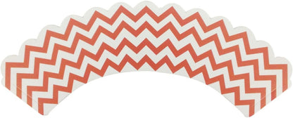 Wrapables Chevron Cupcake Wrappers, Standard Size, Set of 20, Orange