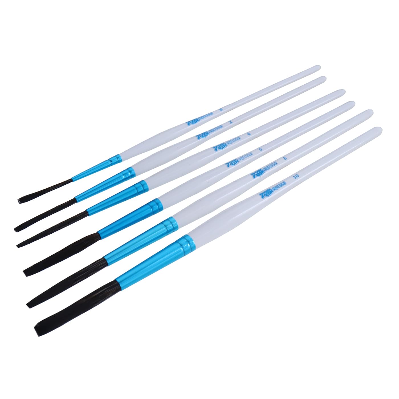 Andrew Mack Tilly Quill Series Synthetic Hair Pinstriping Paint Brushes Hanson Mack Set of 6 Sizes 0,2,4,6,8, and 10
