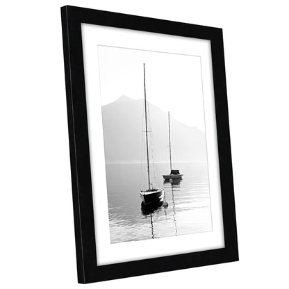 Americanflat 10x12 Picture Frame with Shatter-Resistant Glass - Use as 8x10 Frame with Mat or Display 10x12 Photo Without Mat - Signature Collection - Picture Frames for Wall Display - Black