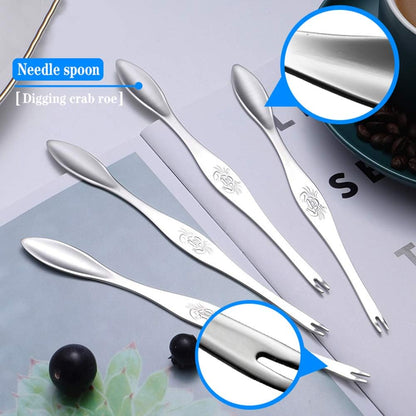 13 Set 4 4 4 1 Pieces Crab Leg Crackers Including Nut Crackers, Lobster Shell Forks, Stainless Steel Forks and Portable