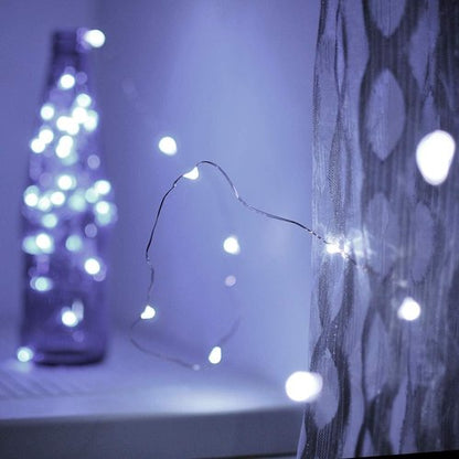 Ariceleo LED Fairy Lights - Battery Operated Mini Copper Wire String Lights | 5m/16ft Cool White for Bedroom, Weddings & Parties