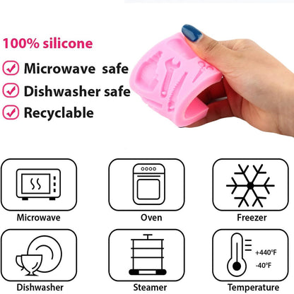 Mujiang Fondant Silicone Molds for Chocolate, Candy, Sugarcraft Cupcake Topper Cake Decorating Tools