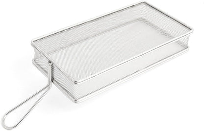 uxcell Stainless Steel Rectangle Mesh Basket Strainer, Silver Tone