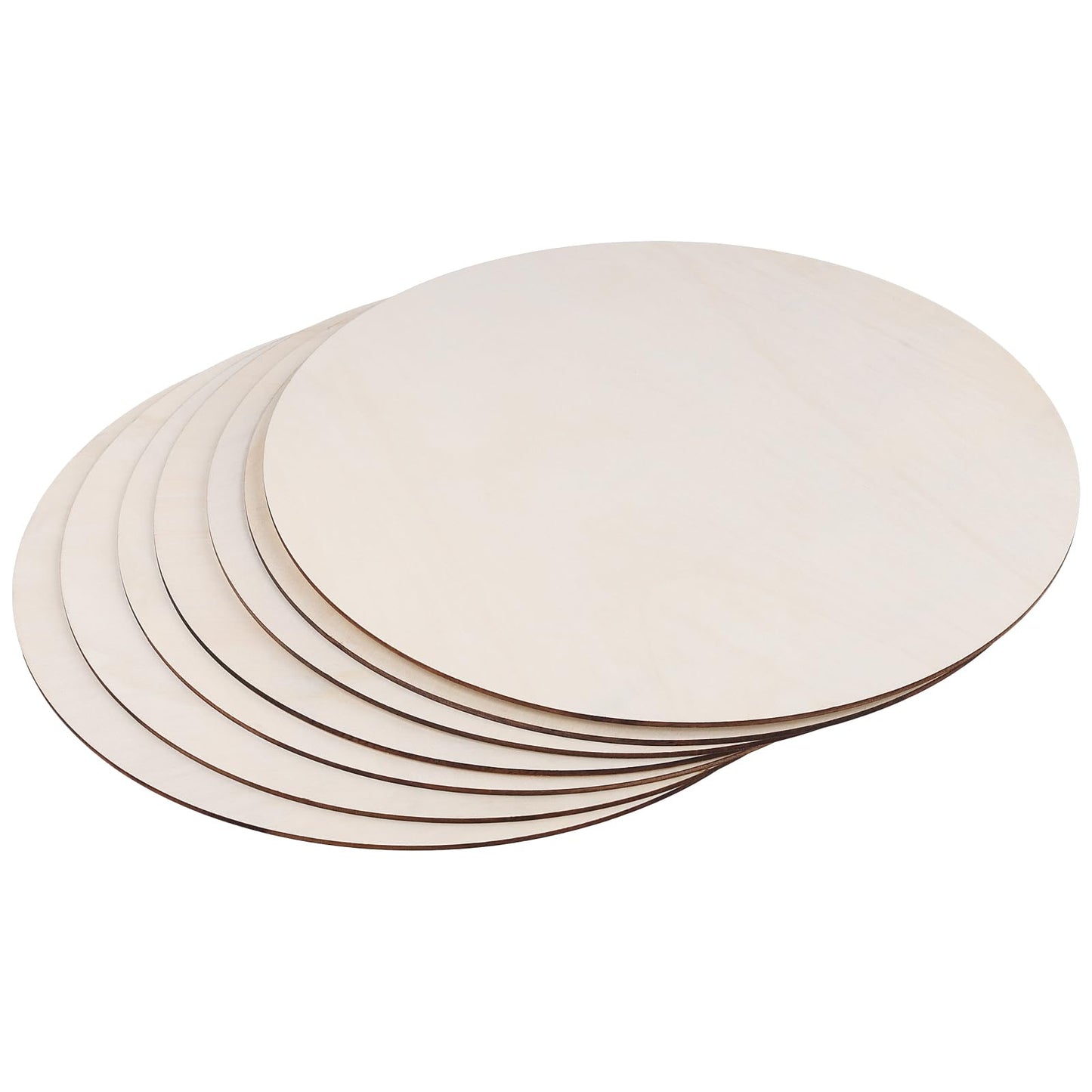 SENJEOK 30PCS 12 Inch Wooden Circles, 1/10 InchThick Unfinished Round Wood Discs, 30x2.5cm Wooden Cutouts, Wood Sign for DIY, Craft