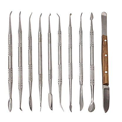 NIUPIKA Steel Wax Carving Tool Dental Clay Pottery Plaster Sculpture Carvers Tools Kit Dabber Tool Set