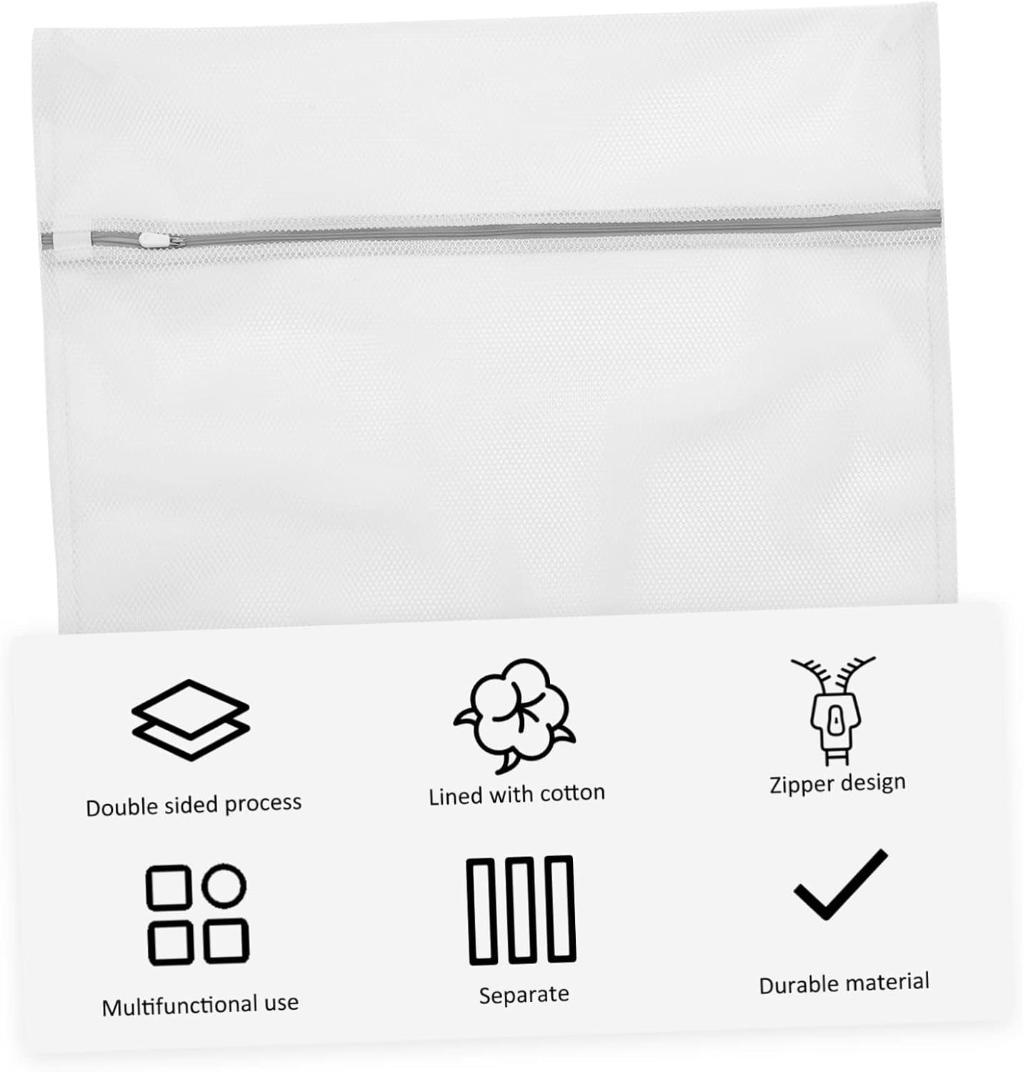 Zerodeko Laundry Bag, Large Durable Mesh Wash Bag for Socks, Clothes, Bedding, Travel Toiletries, Polyester Washing