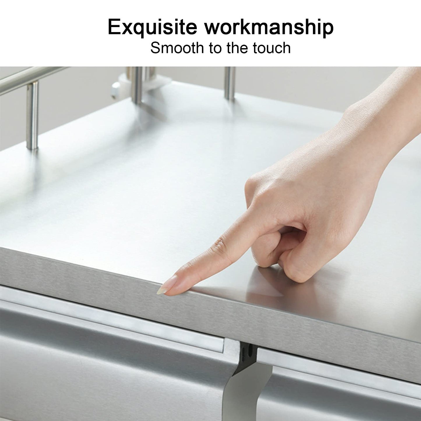 Serving Trolley, Stainless Steel Utility Rolling Cart, Catetrolley, Storage Trolley Cart Detachable, With Locking Wheels, Kitchen Car Shelf Utility Service Cart,3 Layers 60 * 40,2 Layers 60*40*86cm