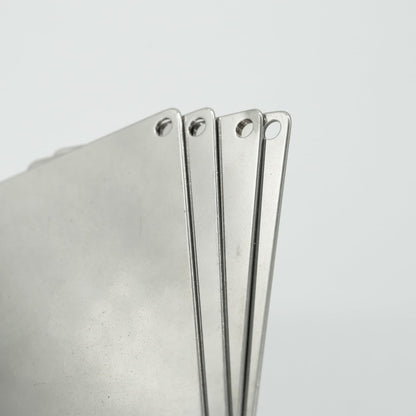 StayMax Metal Engraving Blank Stamping Blanks Stainless Steel Blank with 4 Holes 3.3 * 2.1 Inch (10 Pack)