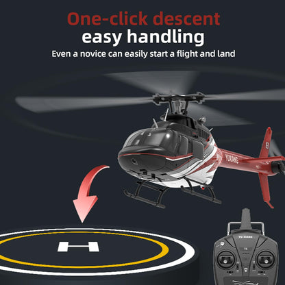 Hylukon 6 Channel Remote Control Helicopter, with Brushless Motors, Altitude Hold, Gyro, Optical Flow Positioning Function, 2.4GHz Aileronless Mini Aircraft Toy for Beginners Teens Adults