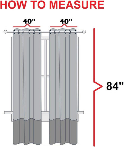 Elegant Comfort Luxury Sheer Curtains, Window Treatment Panels with Rod Pocket for Kitchen, Bedroom, Living Room,