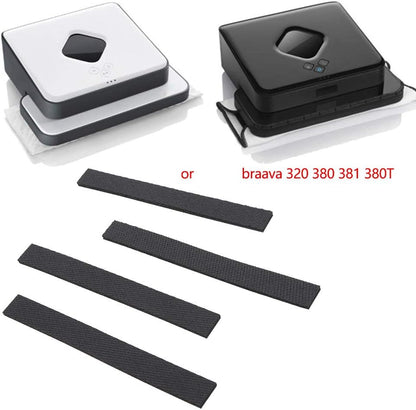 4Pcs Robot Tire Wheel Leather Replacement for IRobot 380t Mopping Robot Vacuum Cleaner