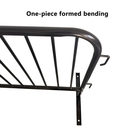 ZUVELLO 2 Pack 8.5 Ft Steel Crowd Control Heavy Duty Interlocking Steel Safety Barriers Barricade Fence Frame Guard for Events Road Traffic Control, Black
