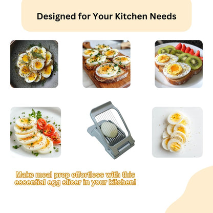 Annie & Mia Design Egg Slicer, Stainless Steel Wires Dishwasher Safe Aluminum Alloy Heavy Duty Multipurpose Cutter For Hard Boiled Eggs or Strawberry, Butter, Kiwi