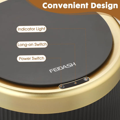 3.7 Automatic Bathroom Trash Cans Touchless, Gallon Modern Motion Sensor Trash Can with Lid,Diaper Trash Bin,Plastic
