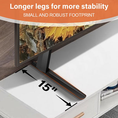 KKTONER Universal TV Stand Base TV for 27-65 inch Flat Screen TV Metal Stand Legs Adjustable Table Top TV Stand Max VESA 800x400mm Hold up to 88lbs