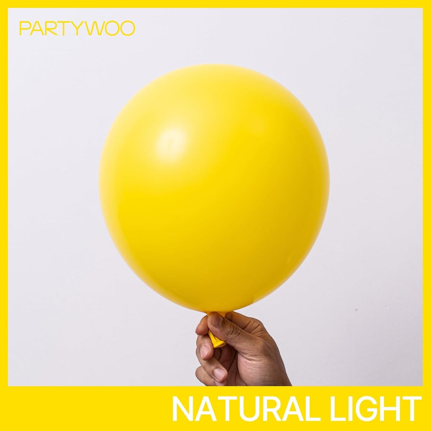 PartyWoo Yellow Balloons - 101pcs 12 Inch Latex Helium Balloons for Birthday & Baby Shower Decor
