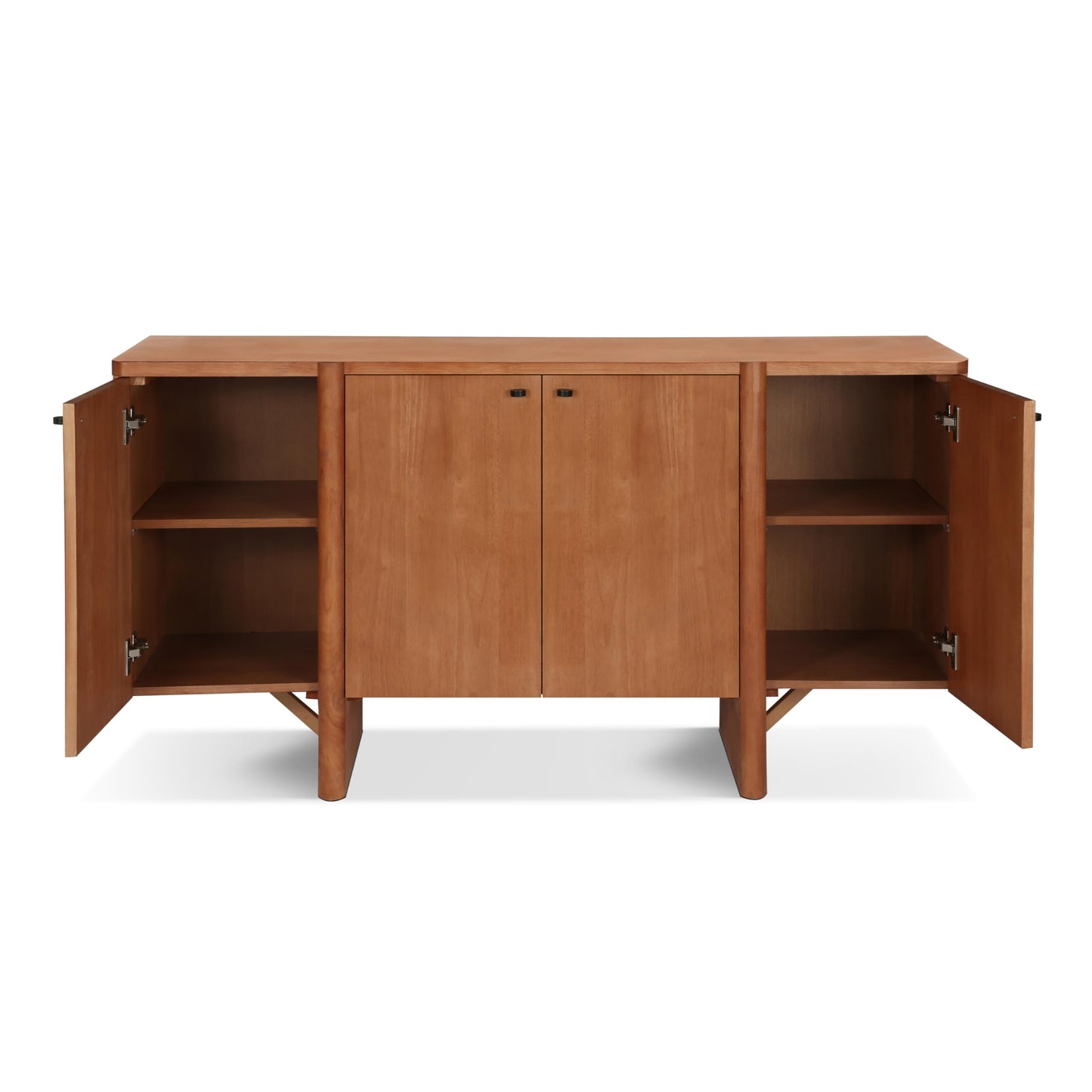 Christopher Knight Home Austen Retro Minimalist Wooden Storage Sideboard, Living Room Cupboard with Shelves, Dining Room/Kitchen Buffet Cabinet, Entryway Display Table, Home Office Credenza, Brown
