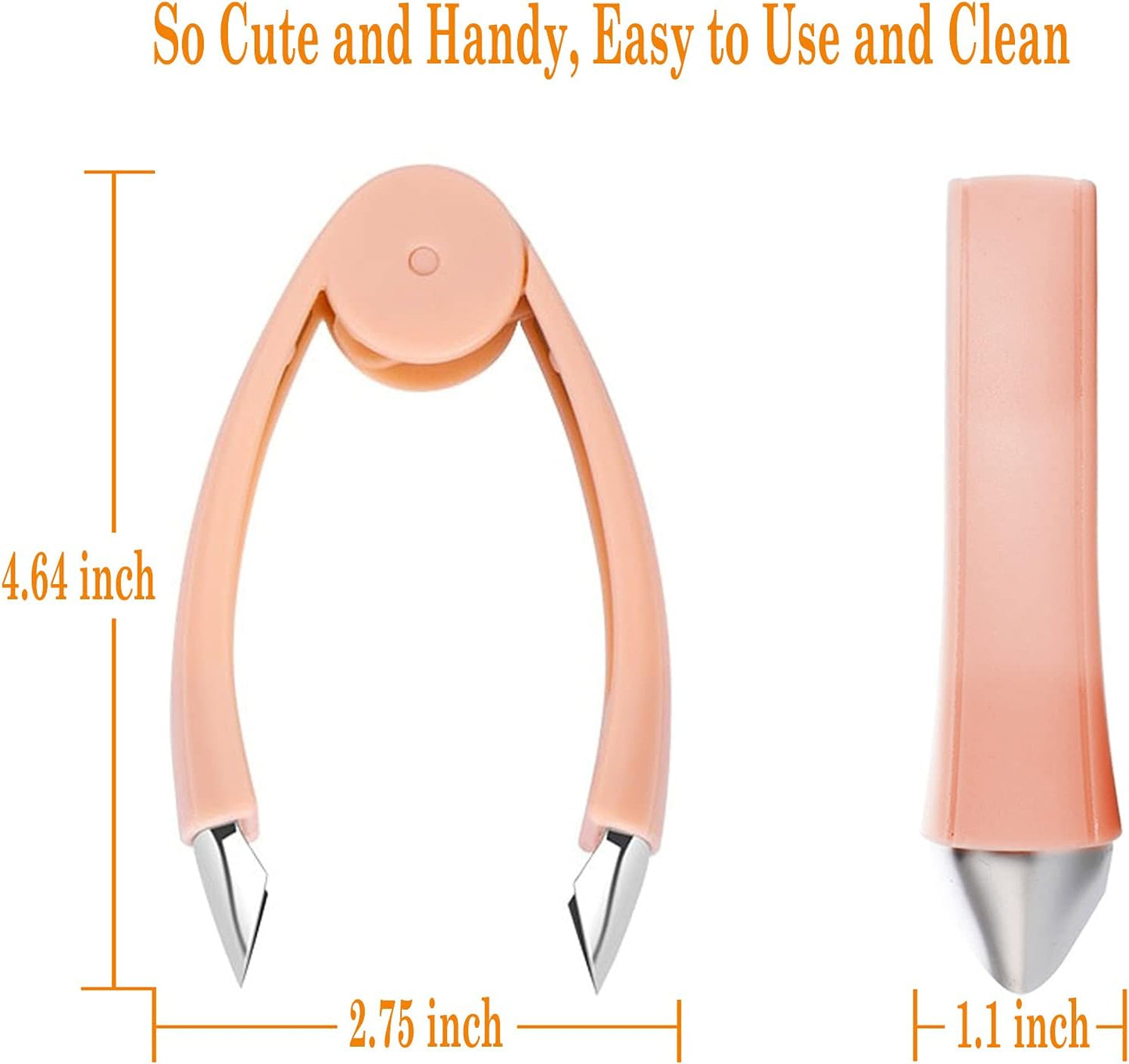 Strawberry Huller Stem Remover, Tomato Corer, Potato Tweezers, Carrot Cutter, Pineapple Peeler (Orange)