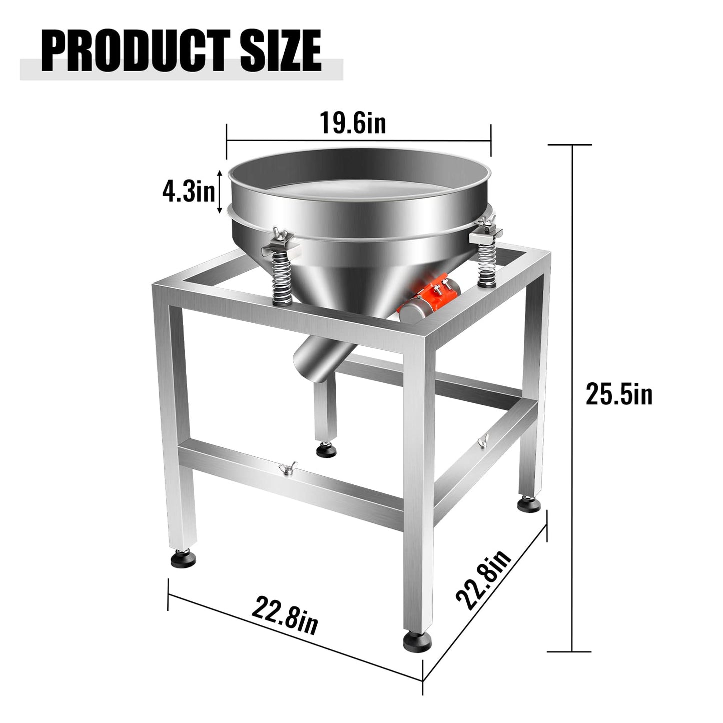 Automatic Powder Sifter Machine 40&100Mesh Sieve Screen Automatic Sieve Shaker Vibrating Machine 110V Stainless Steel Sieve Shaker Machine, Sieve Shaker Machine for Flour Powders