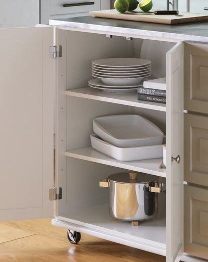homestyles Dolly Madison Off-White Kitchen Cart