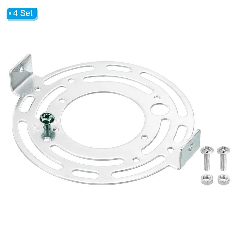 PATIKIL 115mm (4.53") Universal Light Fixture Mounting Bracket Kit, 4set Light Crossbar Round Ceiling Plate for Wall Light, Close to Ceiling Light, Chandelier